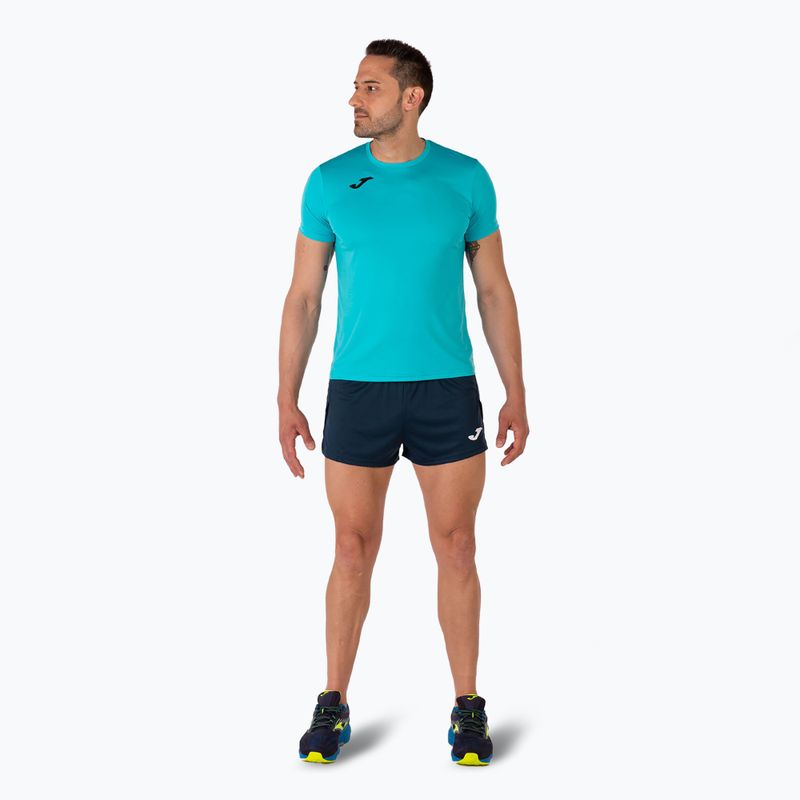 Pánske bežecké tričko Joma Record II fluor turquoise 2