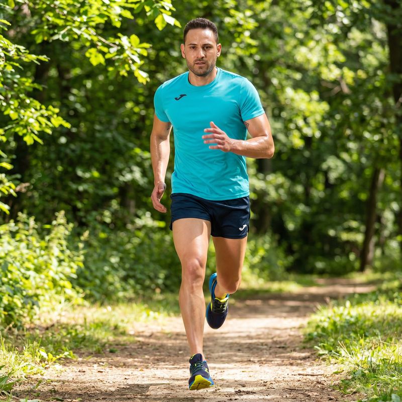 Pánske bežecké tričko Joma Record II fluor turquoise 9