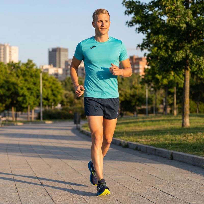 Pánske bežecké tričko Joma Record II fluor turquoise 10