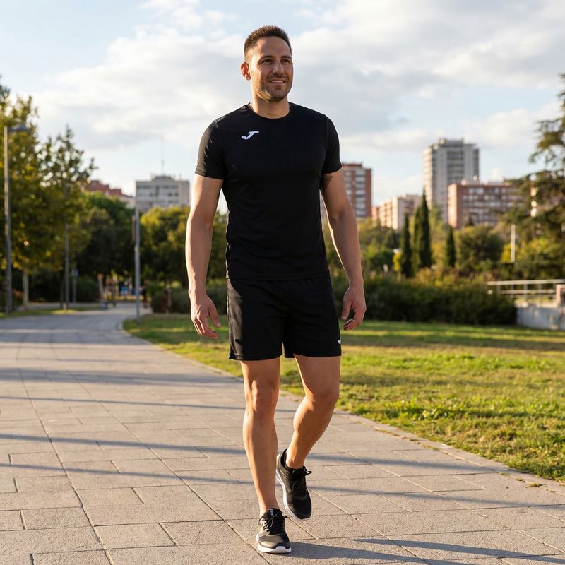 Pánske bežecké tričko Joma Record II čierne 12227.1 4