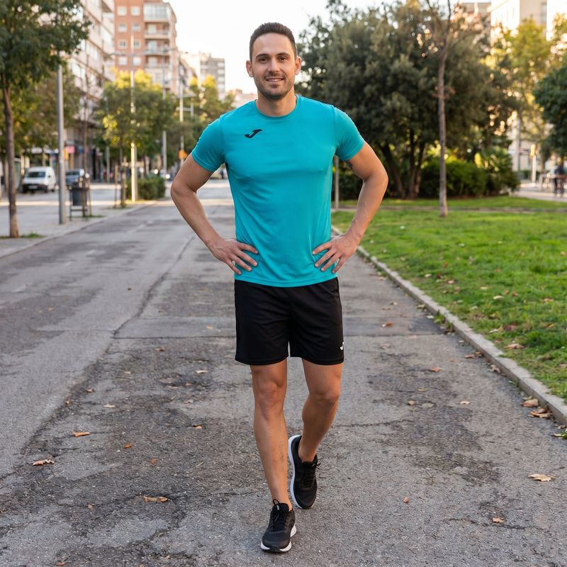 Pánske bežecké tričko Joma Record II turquoise 9