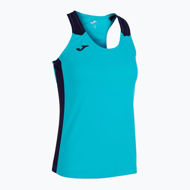 Dámske bežecké tričko Joma Record II Tank Top fluor turquoise/navy 6