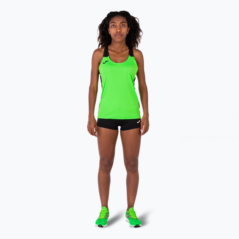Dámske bežecké tričko Joma Record II Tank Top fluor green/black 2