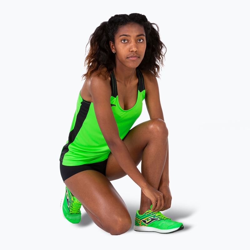 Dámske bežecké tričko Joma Record II Tank Top fluor green/black 6