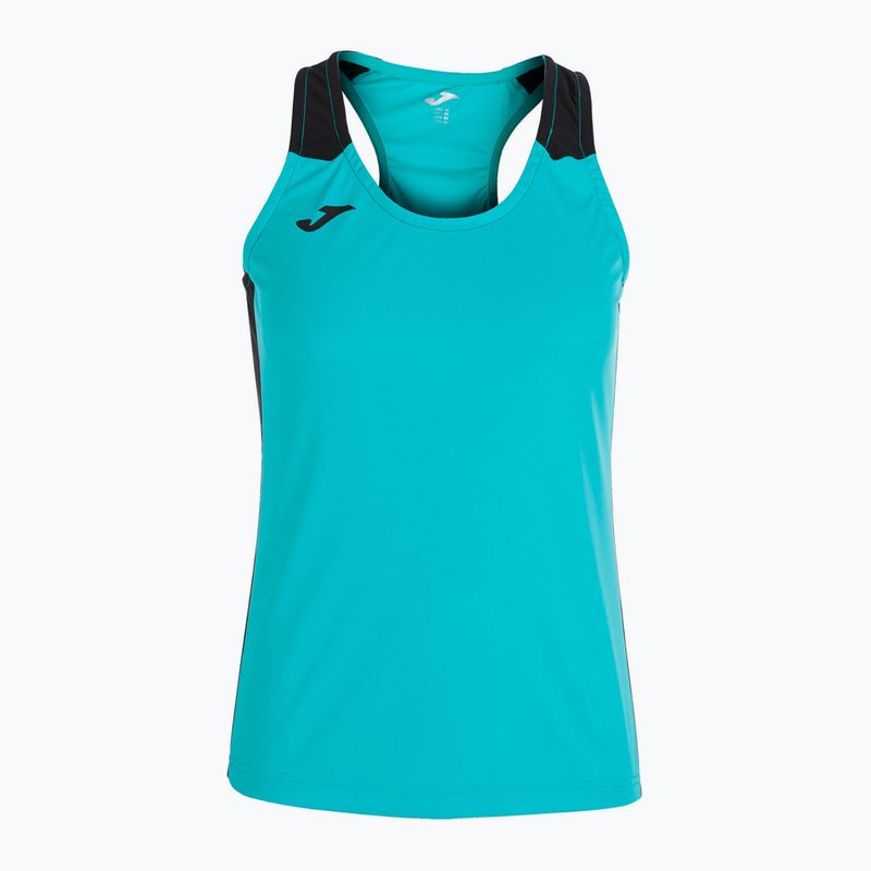 Dámske bežecké tričko Joma Record II Tank Top tyrkysová/čierna