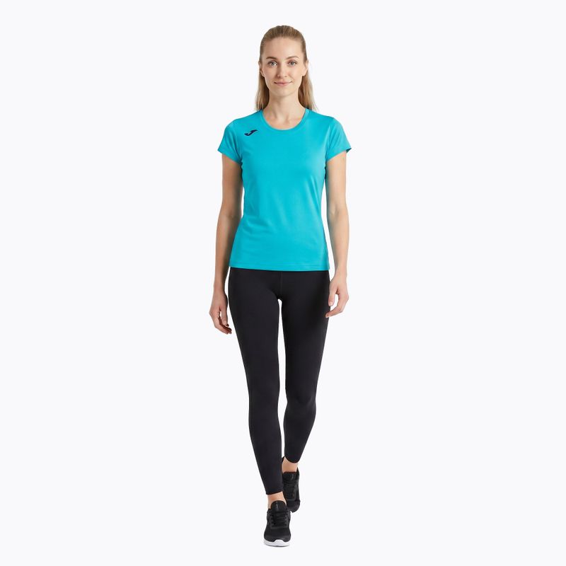 Dámske bežecké tričko Joma Record II fluor turquoise 2