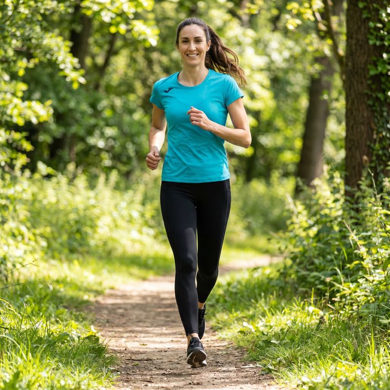 Dámske bežecké tričko Joma Record II fluor turquoise 7