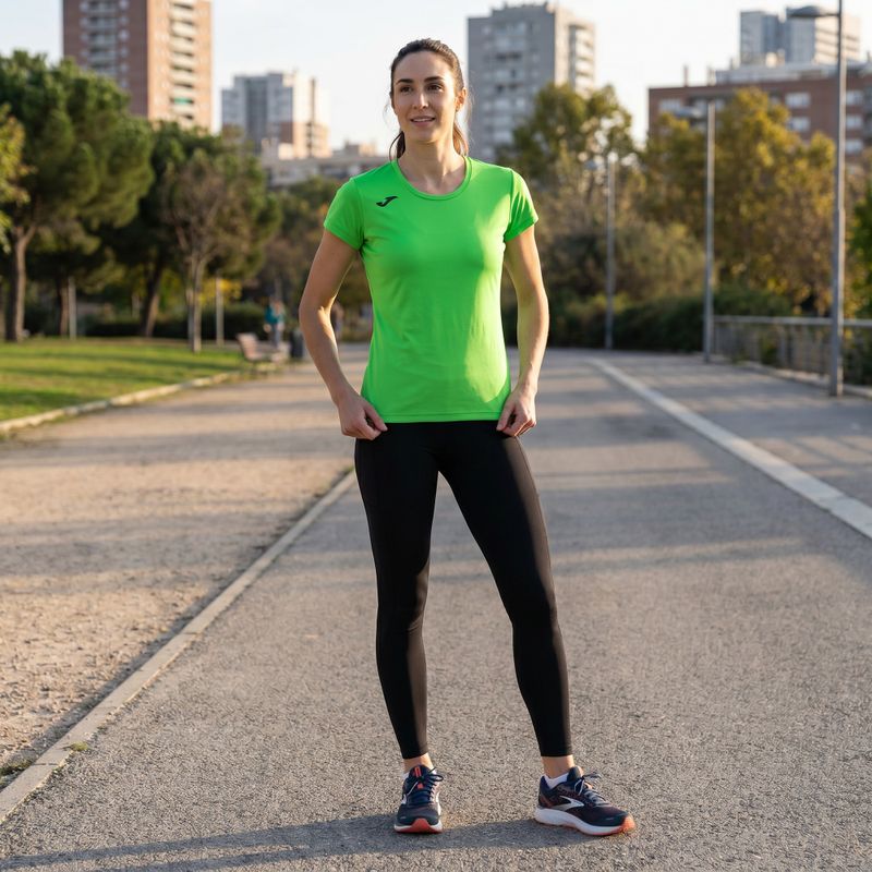 Dámske bežecké tričko Joma Record II fluor green 6