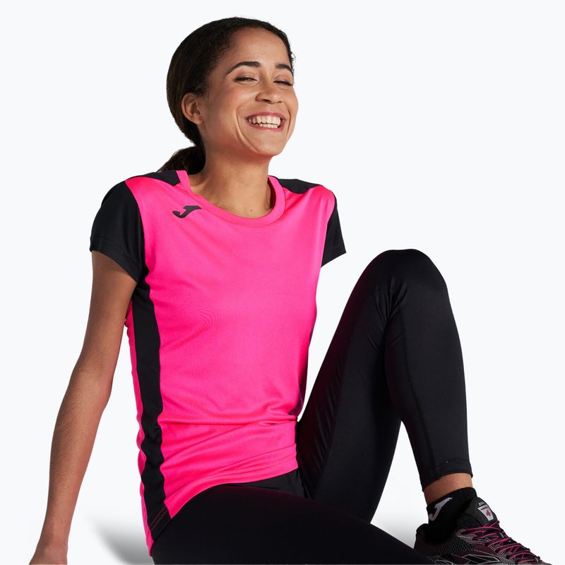 Dámske bežecké tričko Joma Record II fluor pink/black 4