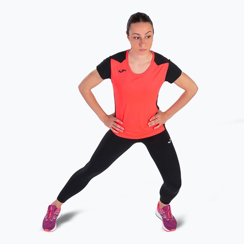 Dámske bežecké tričko Joma Record II fluor coral/black 5