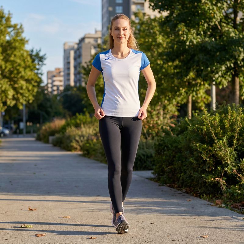Dámske bežecké tričko Joma Record II white/royal 10