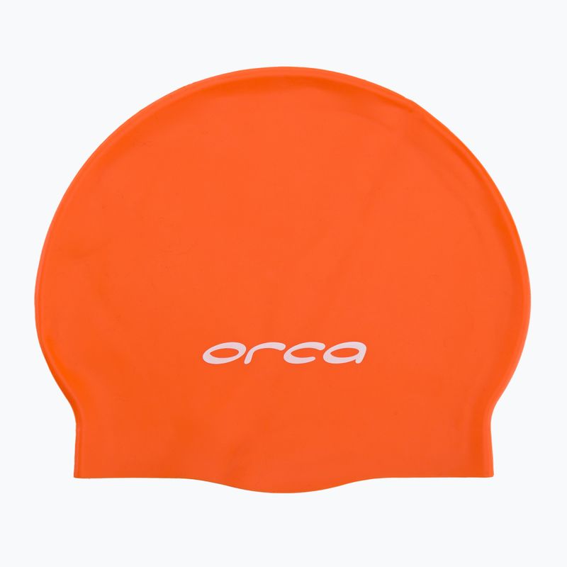 Silikónová plavecká čiapka Orca oranžová DVA