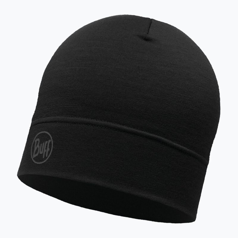 BUFF Ľahká čiapka z merino vlny Solid black 113013.999.10.00 4