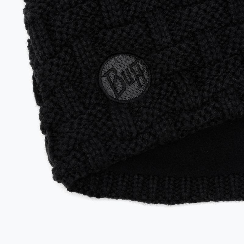 BUFF Pletený a polárny nákrčník čierny 113549.999.10.00 3
