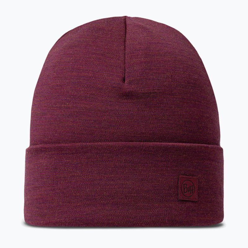 Zimná čiapka BUFF Heavyweight Merino Wool solid tibetan red