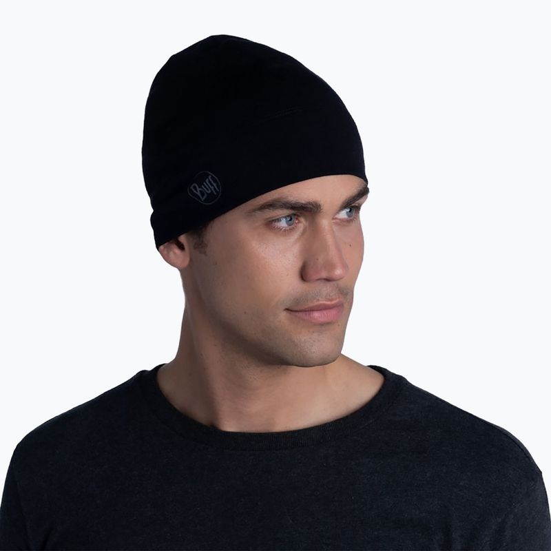 Klobúk BUFF Midweight Merino Wool Solid black 118006.999.10.00 2