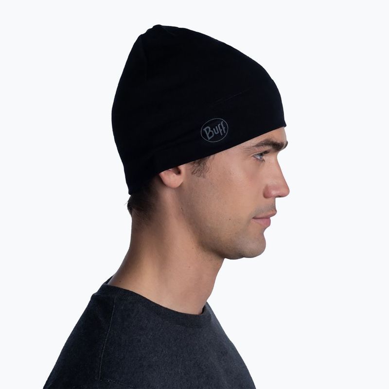 Klobúk BUFF Midweight Merino Wool Solid black 118006.999.10.00 3