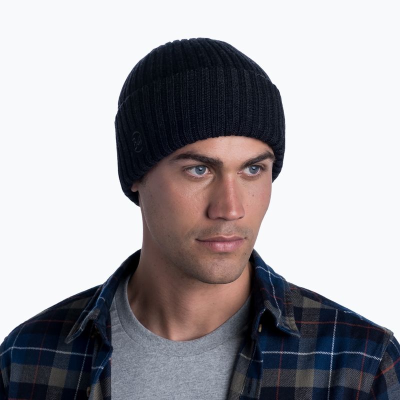 BUFF Merino vlnená čiapka Ervin tmavosivá 124243.901.10.00 5