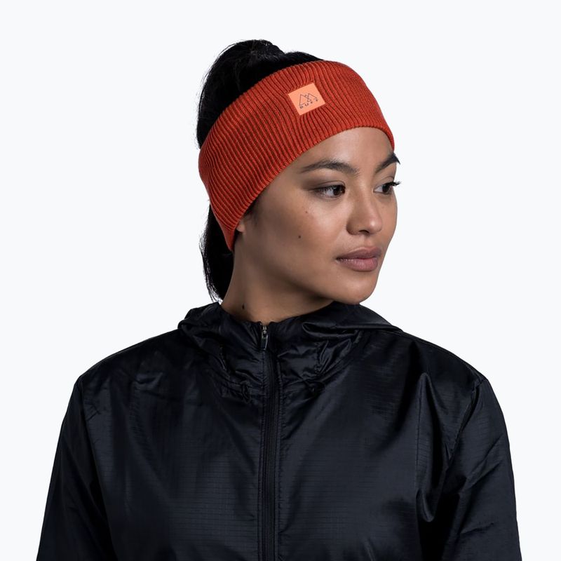 Čelenka BUFF Crossknit Jednofarebná červená 126484.220 5