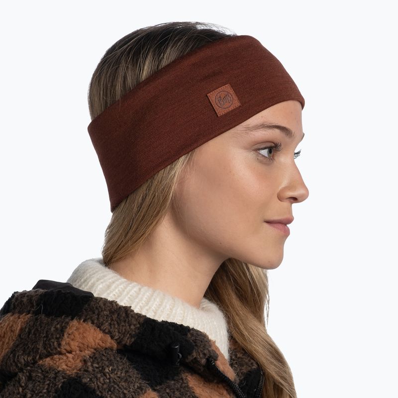 Čelenka BUFF Merino Wide solid sienna 3