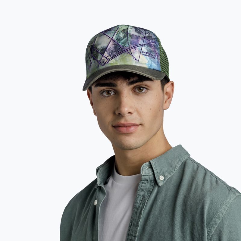 BUFF Trucker Campast zelená baseballová čiapka 131401.845.30.00 7