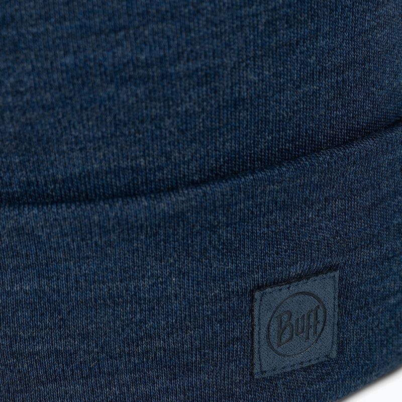 Zimná čiapka BUFF Heavyweight Merino Wool solid night blue 2