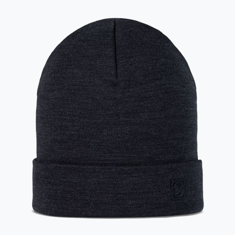 Zimná čiapka BUFF Heavyweight Merino Wool solid indigo