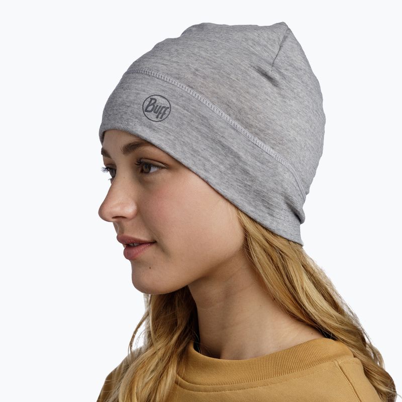 Zimná čiapka BUFF Lightweight Merino Wool solid light grey 3