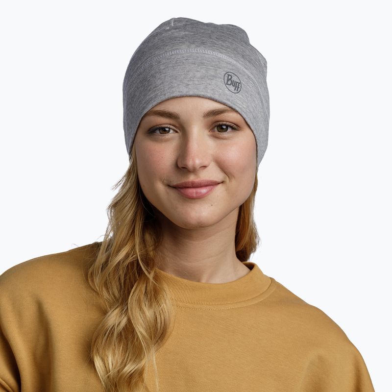 Zimná čiapka BUFF Lightweight Merino Wool solid light grey 4