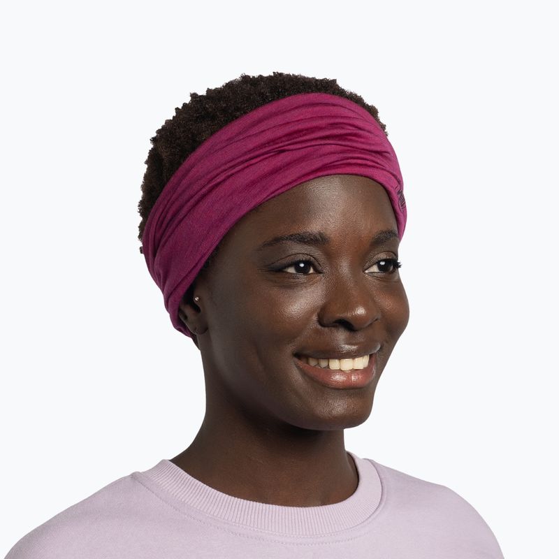 Multifunkčná šatka BUFF Lightweight Merino Wool solid magenta 5