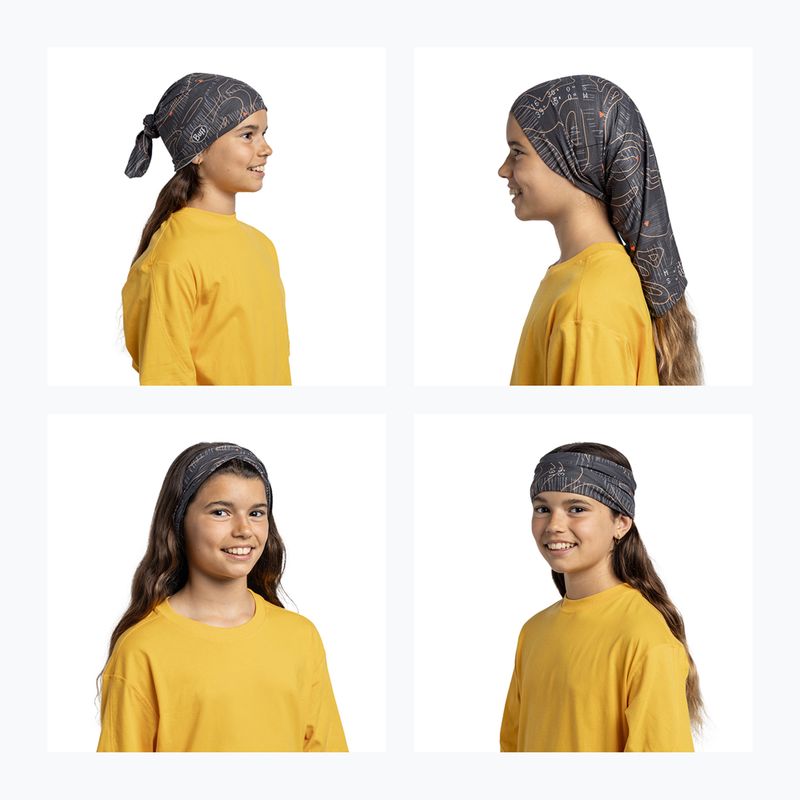 Detská multifunkčná šatka BUFF Coolnet UV suber graphite 4