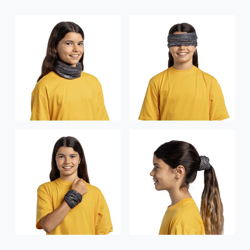 Detská multifunkčná šatka BUFF Coolnet UV suber graphite 5