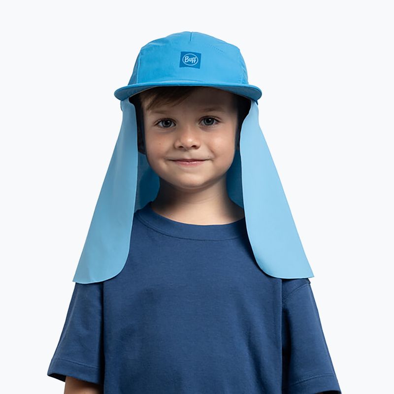 Detská šiltovka BUFF Desert Kids Solid azure 4