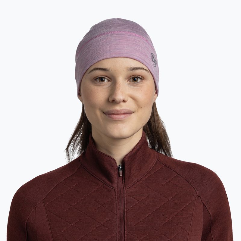 Zimná čiapka BUFF Lightweight Merino Wool solid pansy 3