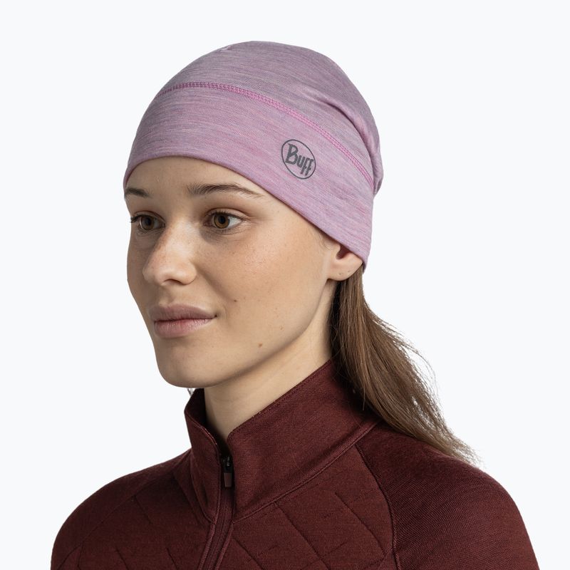 Zimná čiapka BUFF Lightweight Merino Wool solid pansy 4