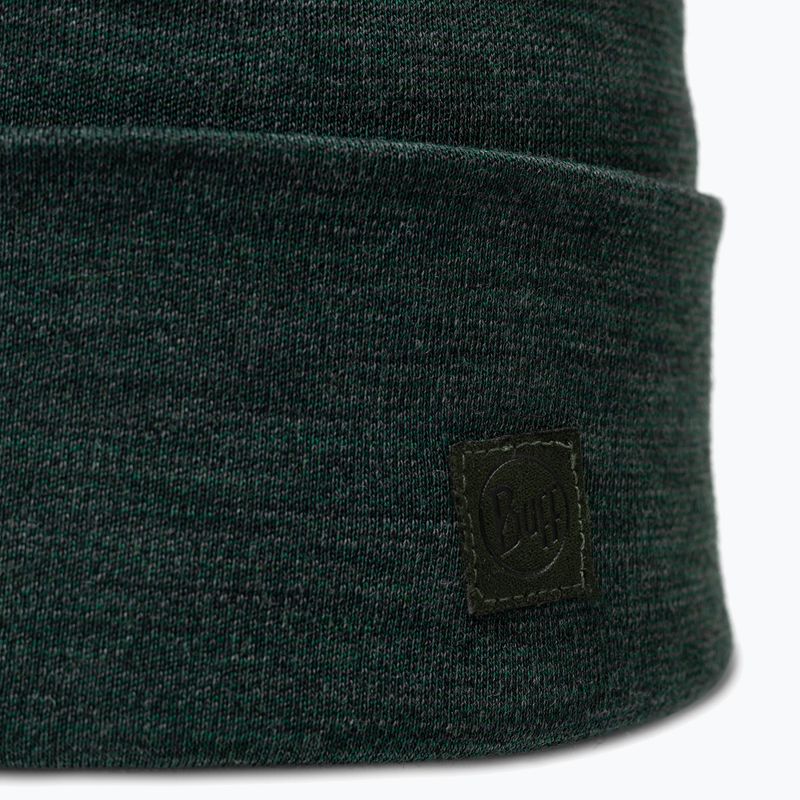 Winter hat BUFF Heavyweight Merino Wool solid forest 2