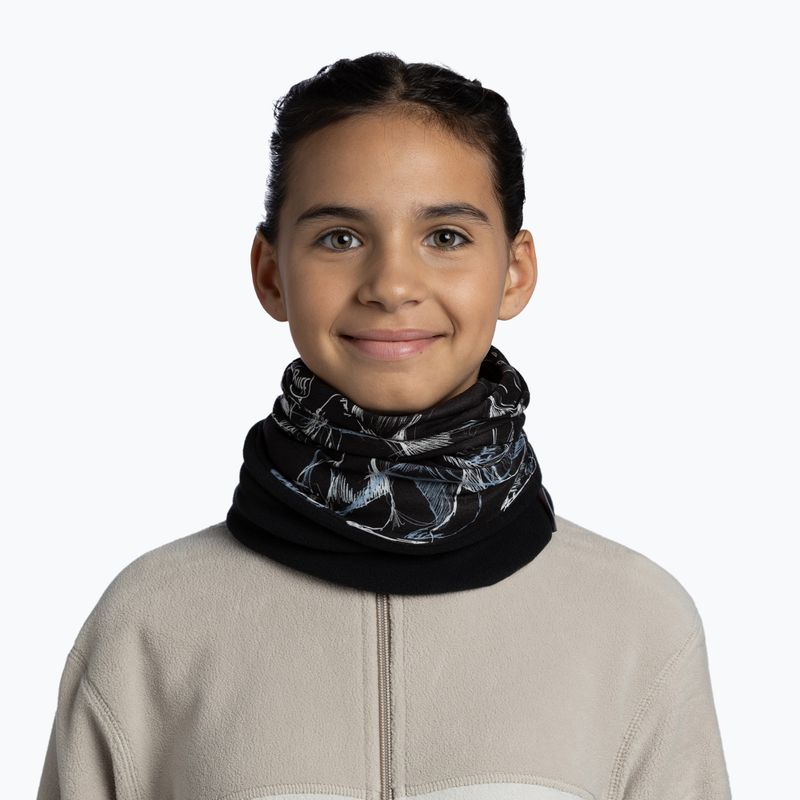 Detská multifunkčná šatka BUFF Polar bargy black 3