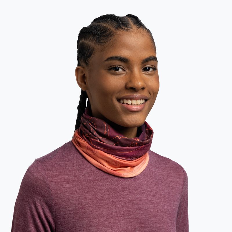 Multifunkčná šatka BUFF Original Ecostretch Unal Garnet 4