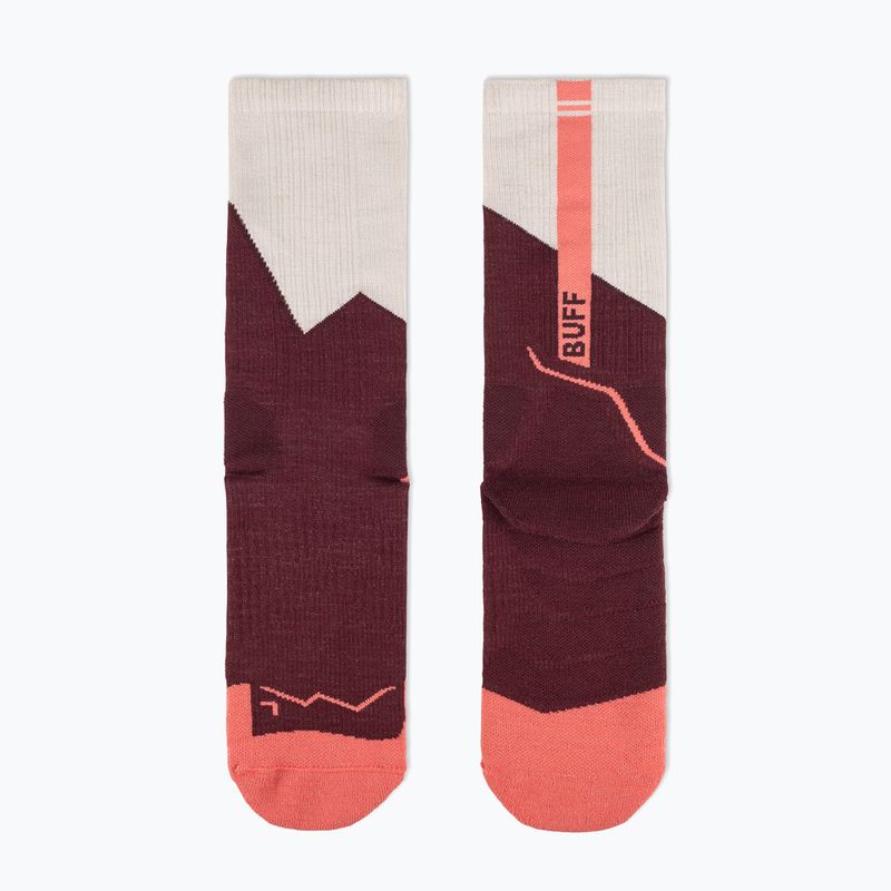 Ponožky BUFF Midweight Crew wine 3