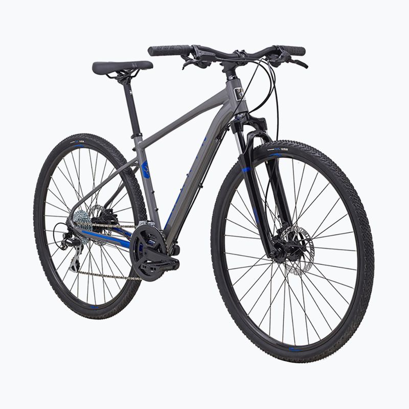 Crossový bicykel Marin San Rafael DS2 700C lesklý šedý/modrý  2