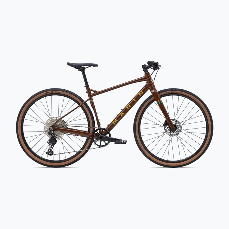 Štrkový bicykel Marin DSX 2 lesklý hnedý/žltý