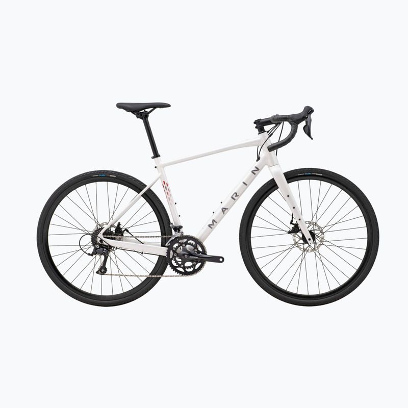 Štrkový bicykel Marin Gestalt 1 700C lesklý biely/šedý gravel 