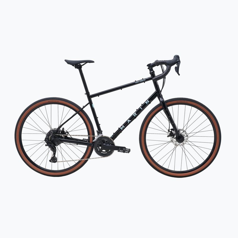 Gravelový bicykel Marin Four Corners 1 Sword 650B gloss black/silver/blue