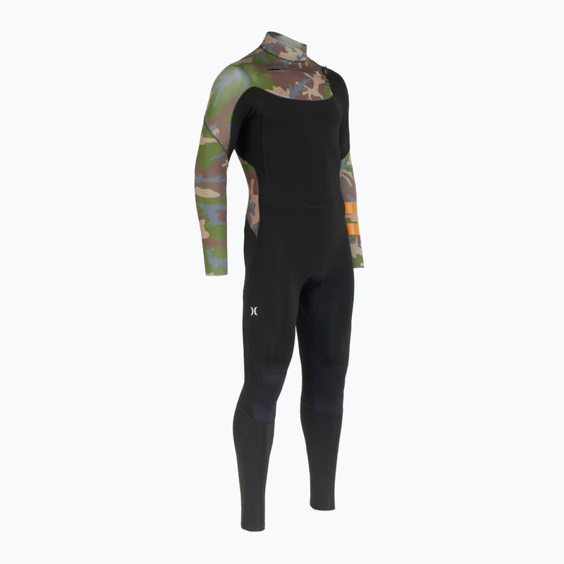 Pánsky plášť Hurley Plus 3/2 mm Fullsuit s potlačou stredne hnedý