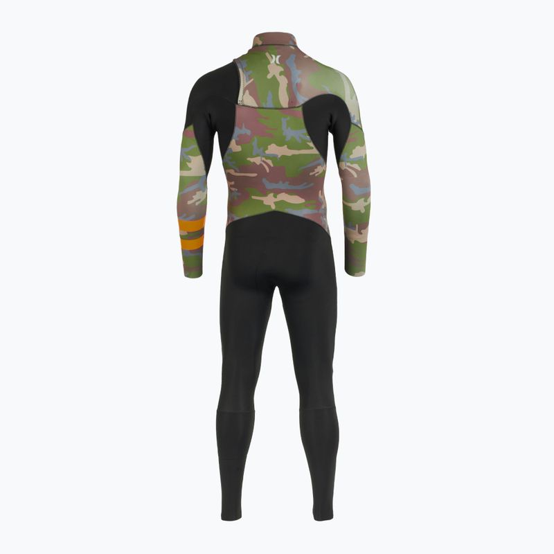 Pánsky plášť Hurley Plus 3/2 mm Fullsuit s potlačou stredne hnedý 3