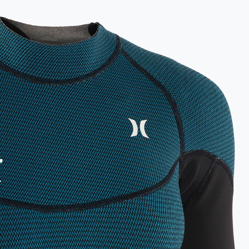 Hurley Advant Shorty Texture 2/2 mm Springsuit black/skyblue dámsky neoprénový oblek 3