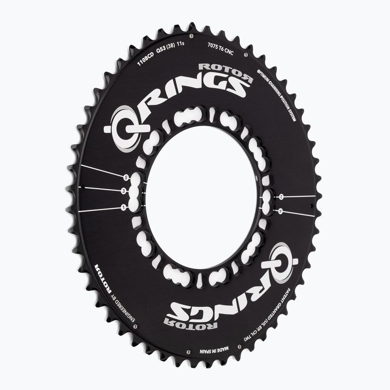 Vonkajšie ozubené koleso Rotor Q Rings čierne C01-002-08020A-0