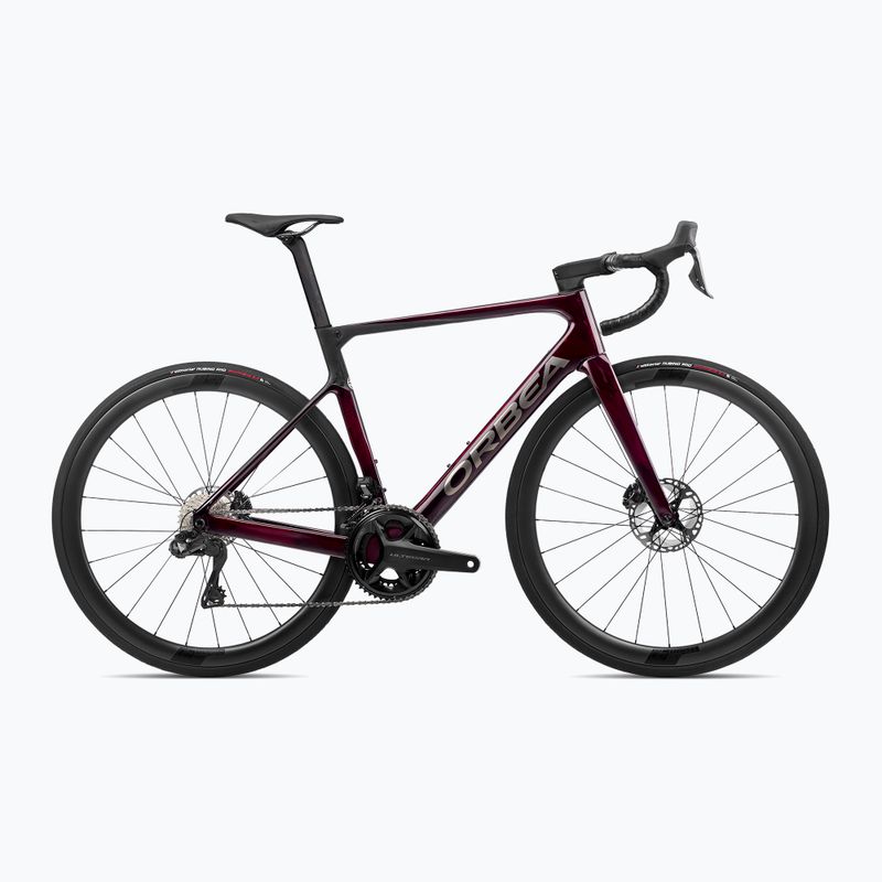 Orbea Orca M20i LTD 2023 červené víno/karbonový cestný bicykel raw