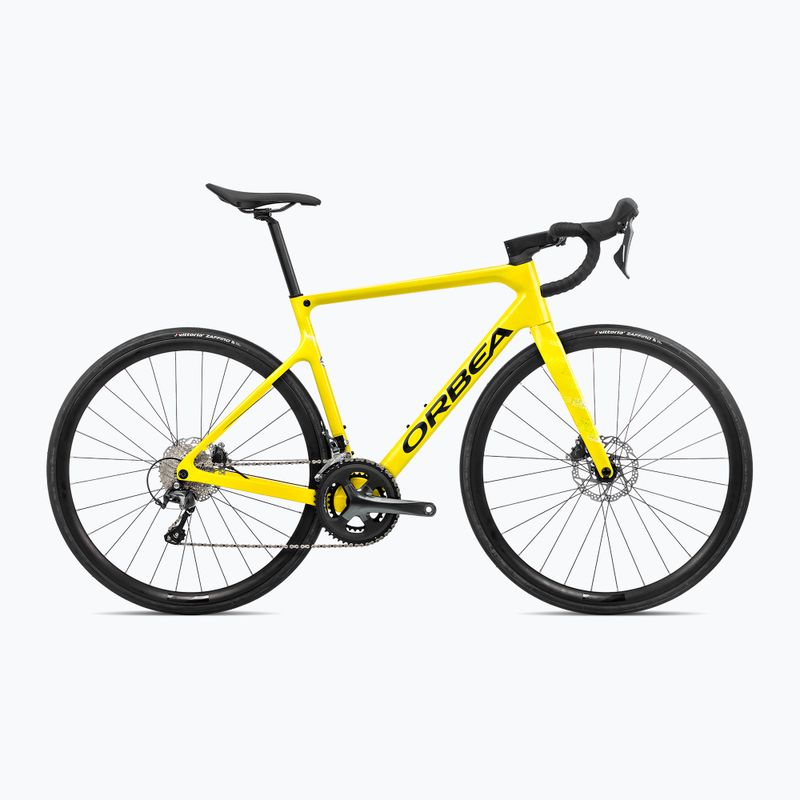 Orbea Orca M40 2023 sírovo žltá/nočná čierna cestný bicykel