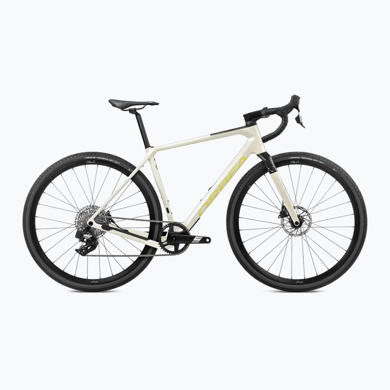 Štrkový bicykel Orbea Terra M41e Team 1X 2024 ivory white/spicy lime